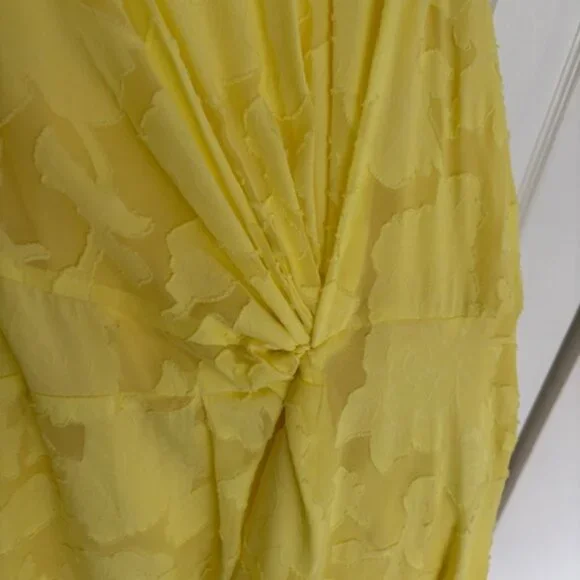 🌼 Jason Wu x ELOQUII Yellow Pleated Midi Dress – Size 18 - Picture 3 of 14